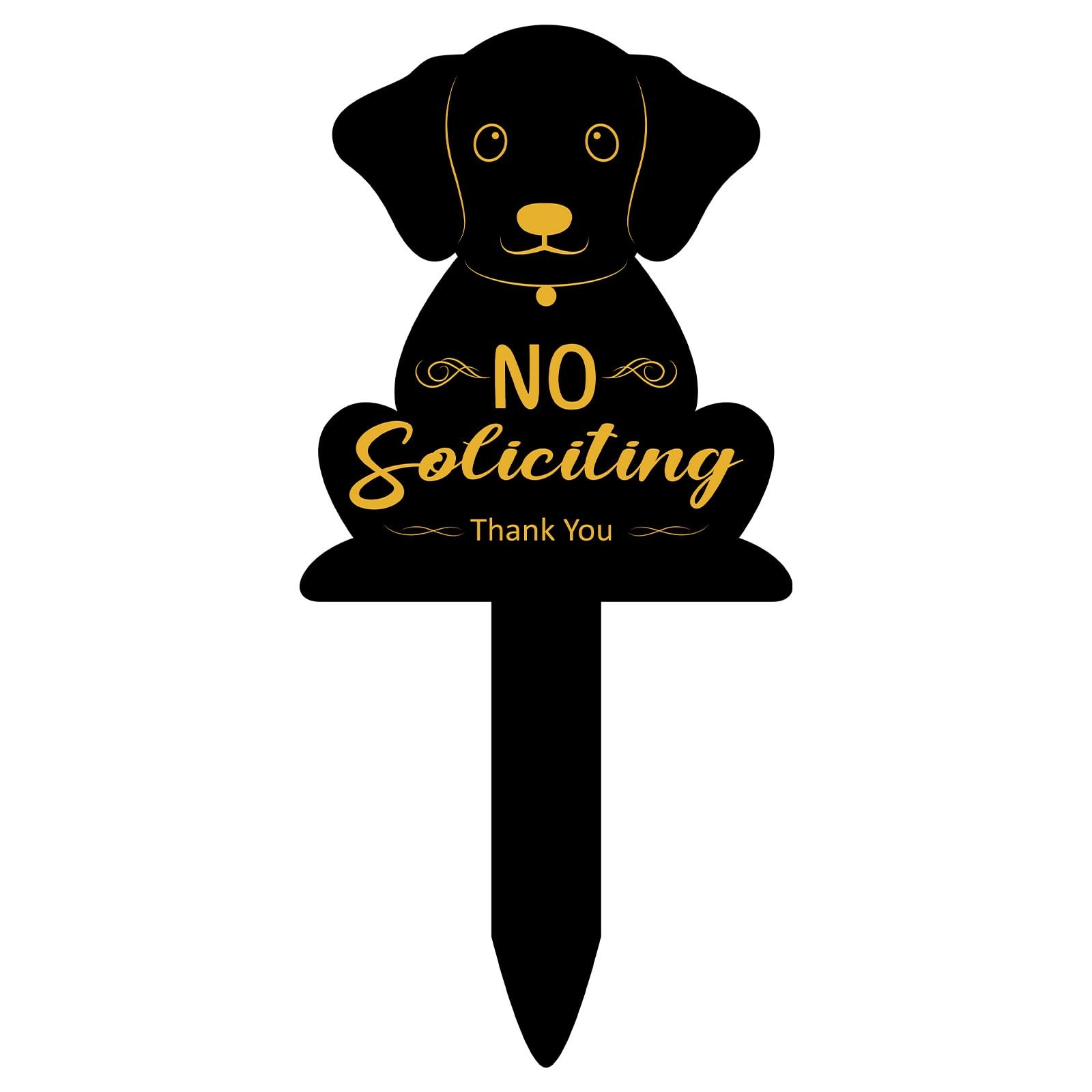 No Soliciting Sign for House Metal No Soliciting Yard Sign with Stake Outdoor…