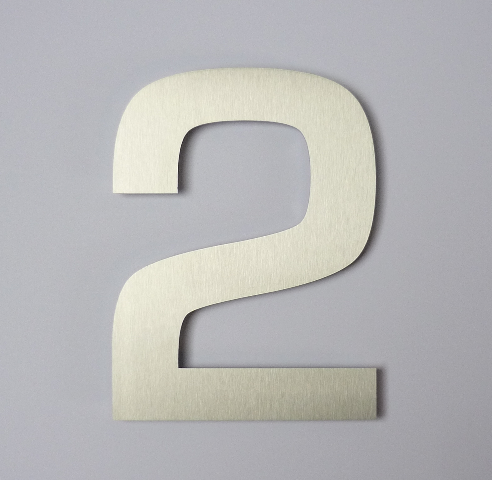 Extra Large 25cm / 30cm Contemporary Stainless Steel House Number