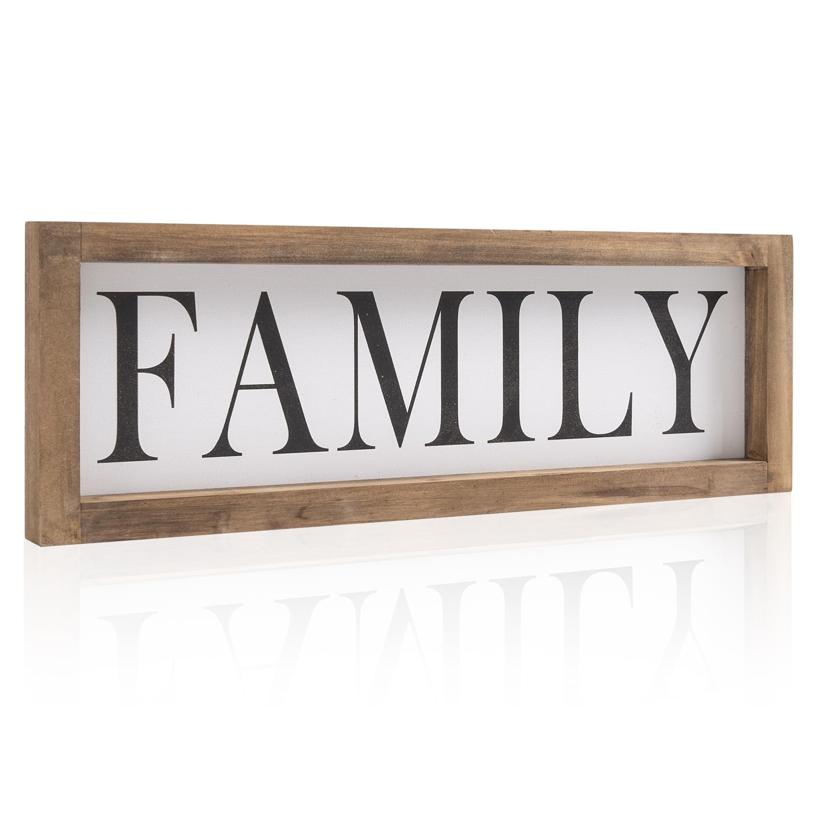 Wooden Family Sign, Wood Frame Family Wall Decor, Rustic Decorative Signage P…