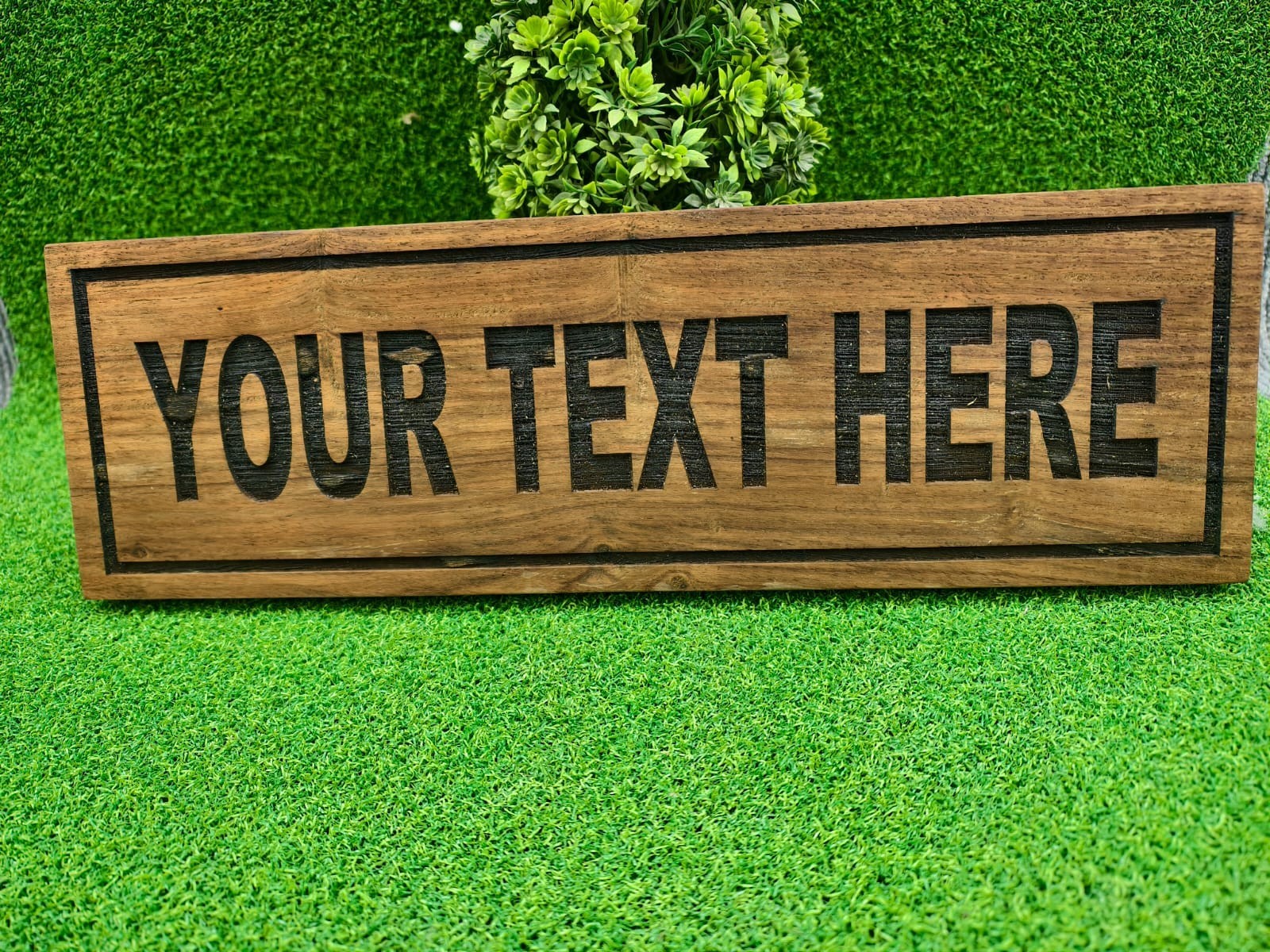 Custom Wooden Sign with Your Text | Personalized Rustic Home Garden Decor Gift
