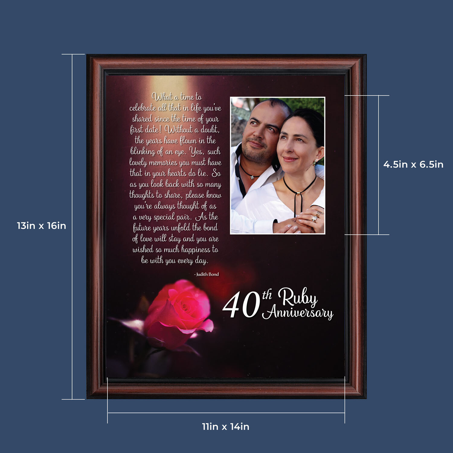 40th Anniversary Gifts for Parents, Ruby 40th Anniversary Decorations for Party
