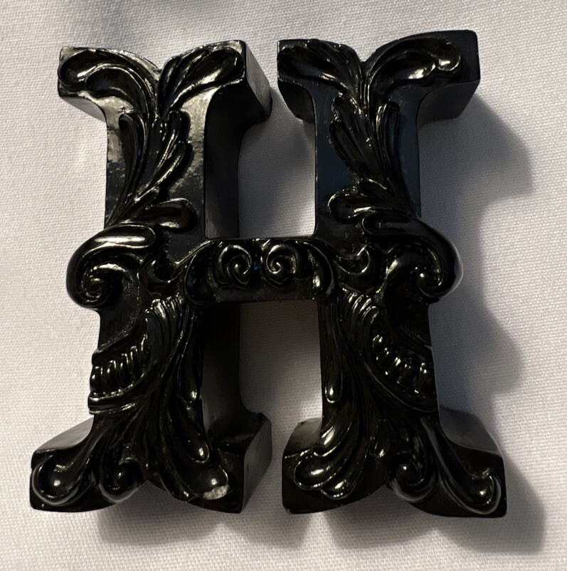 3+” Letter Initial H Paisley Scrolled Decor Monogram Wedding Decor Nursery Kid