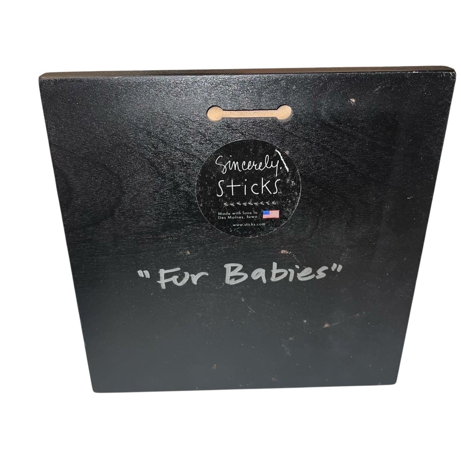 Sincerely, Sticks – “Fur Babies” 9x9in & “It’s Painting Time” Wooden Plaque Lot