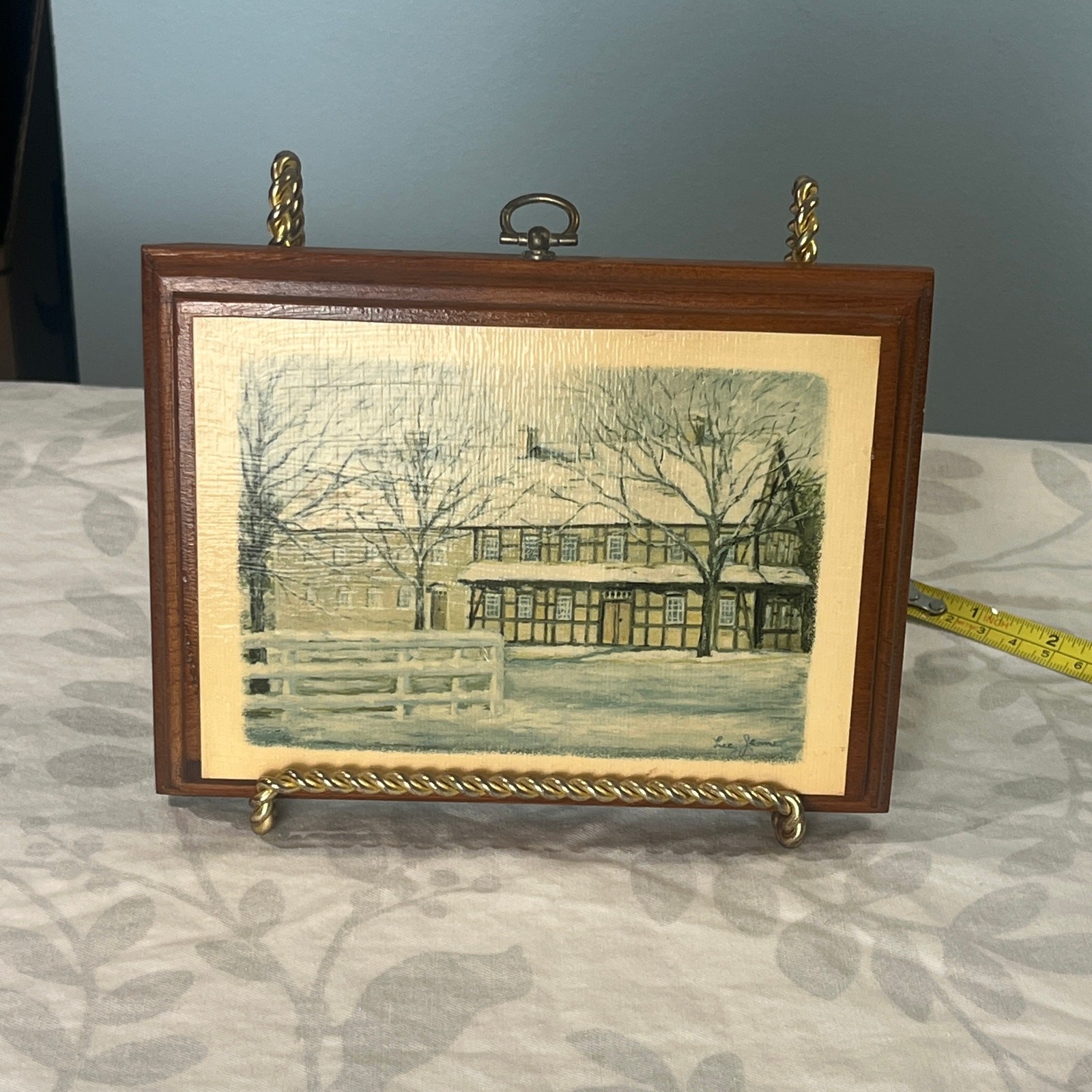 VTG 1977 Old Salem NC Brothers House Folk Art cottage grandmother Plaque