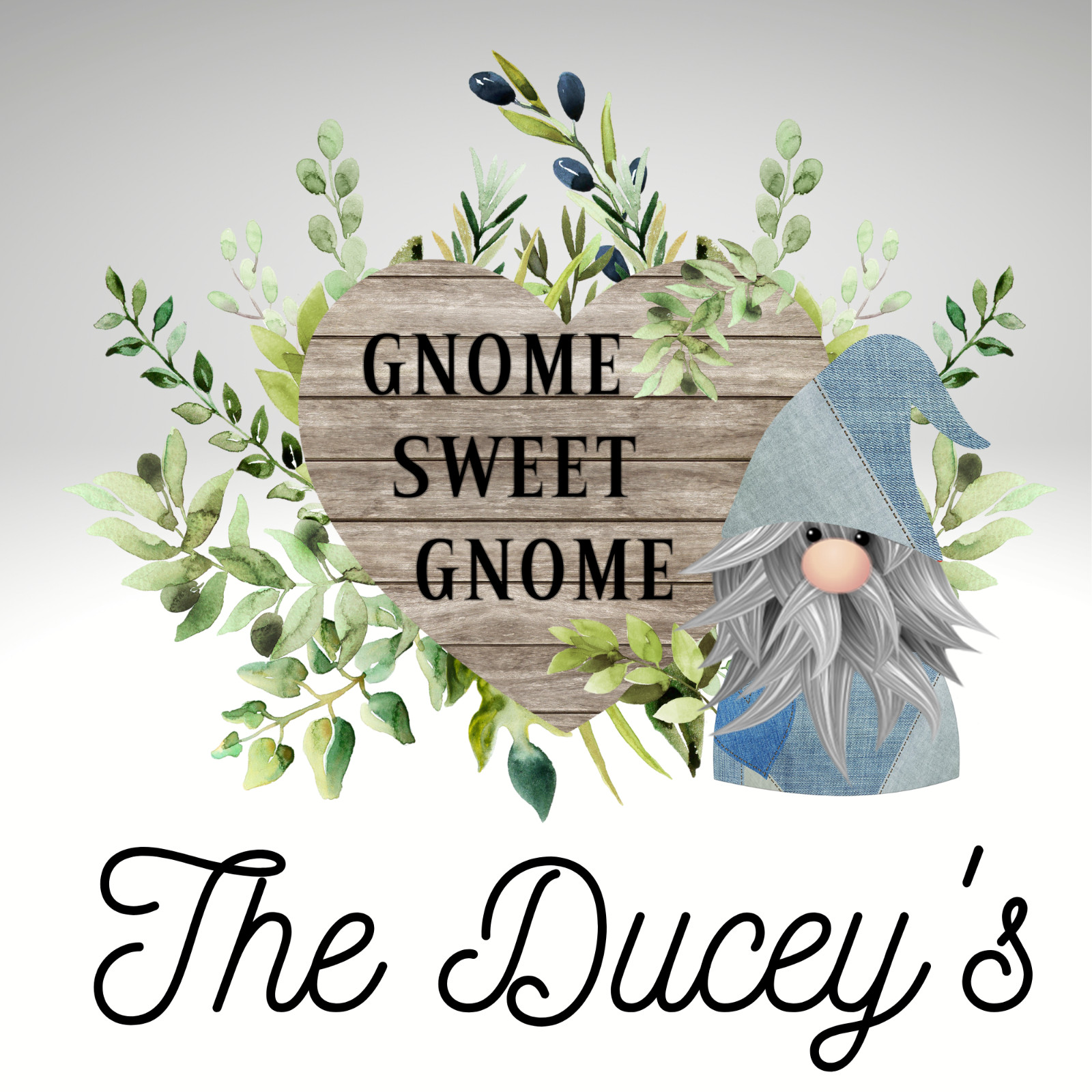 Gnome Sweet Gnome Personalized All Occasion Wreath
