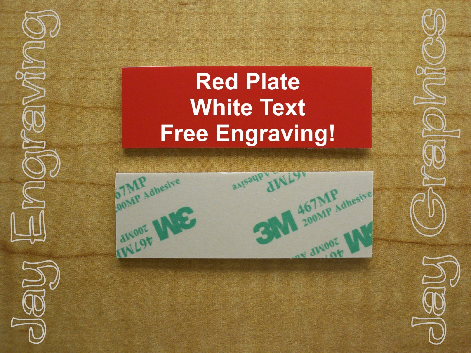 Any Size Any Color Your Wording Here Custom Engraved Stick-On Plate Plaque