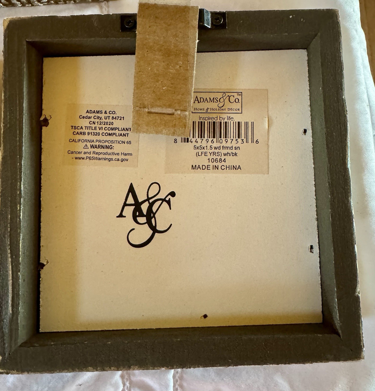 Adams & Co *RETIRED* 5″x 5″ Wood Frame Signs- Lot Of 5