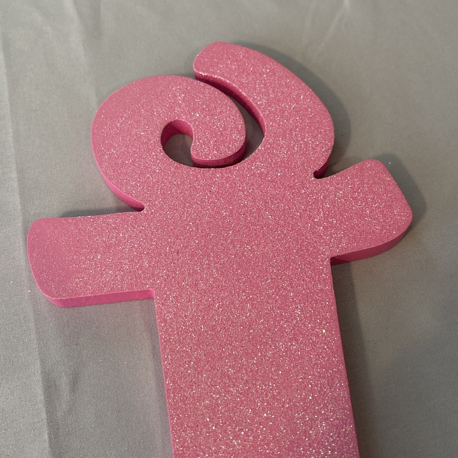 Hobby Lobby Decorative Pink Glitter Sparkly Wall Mount 12×5″, Letter I