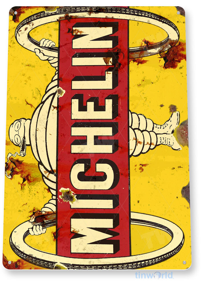 TIN SIGN Michelin Tires Wheels Tubes Parts Service Auto Shop Garage A938
