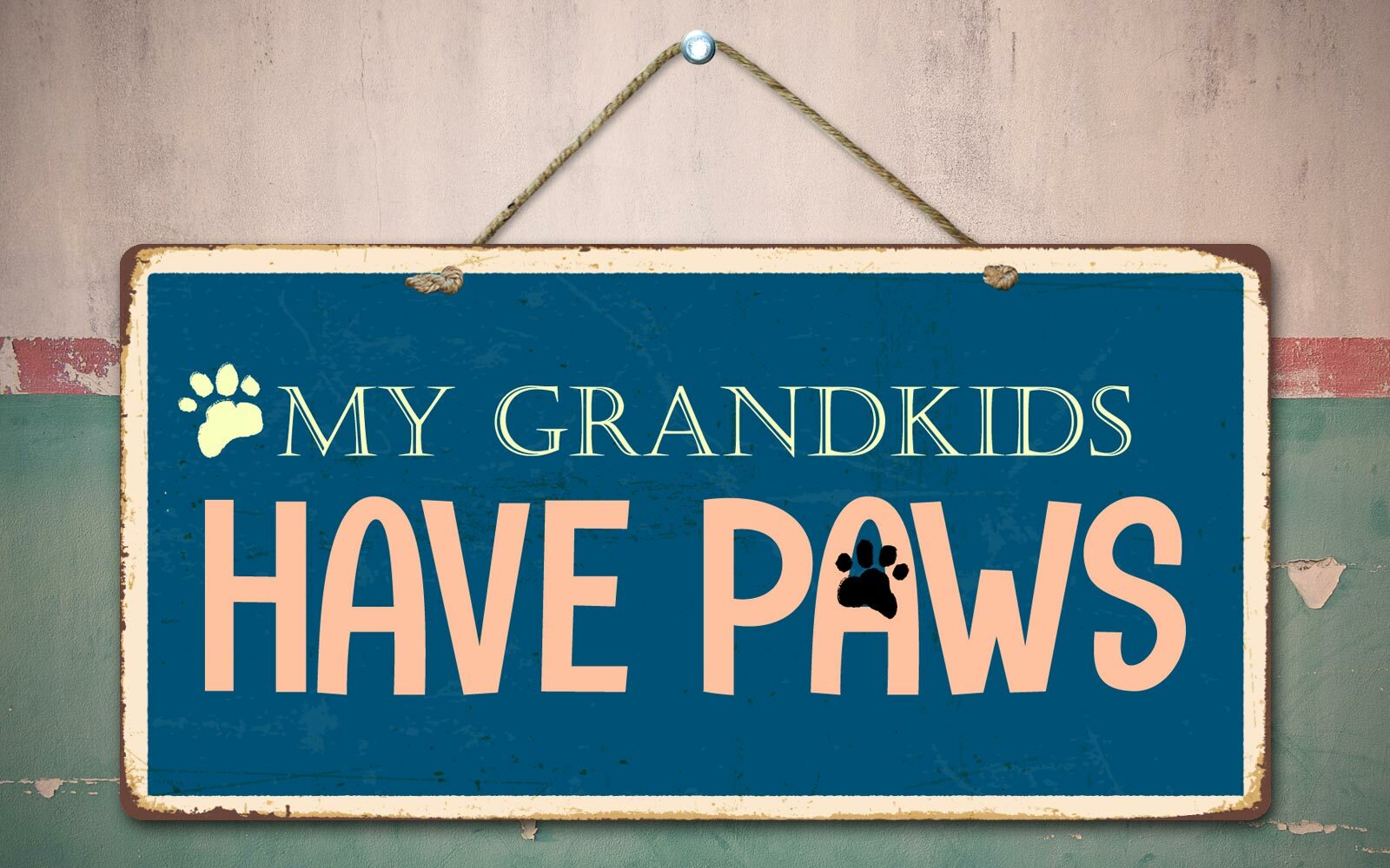 2353HS My Grandkids Have Paws 5″x10″ Novelty Sign