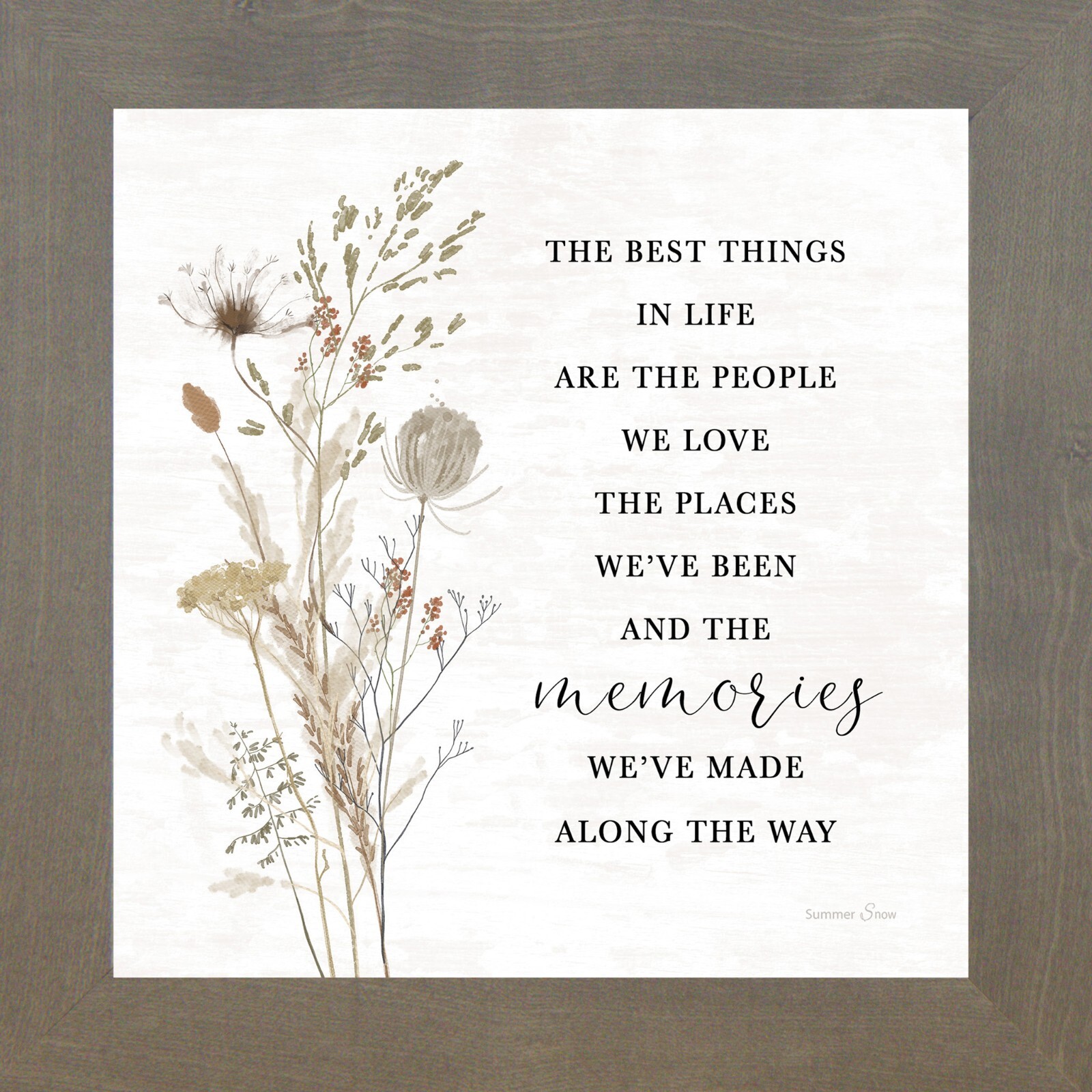 The Best Things in Life – Framed Inspirational Wall Art by Summer Snow