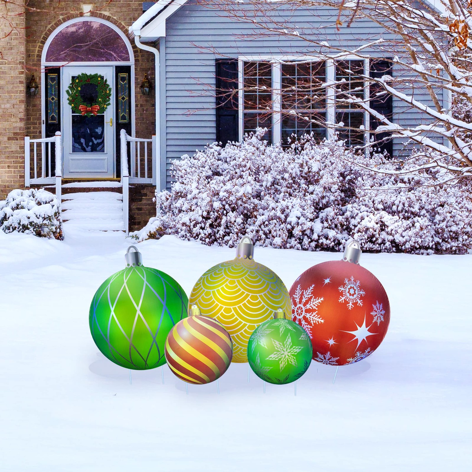 Outdoor Christmas Decoration Yard Signs | Double Sided Flat Print Christmas O…