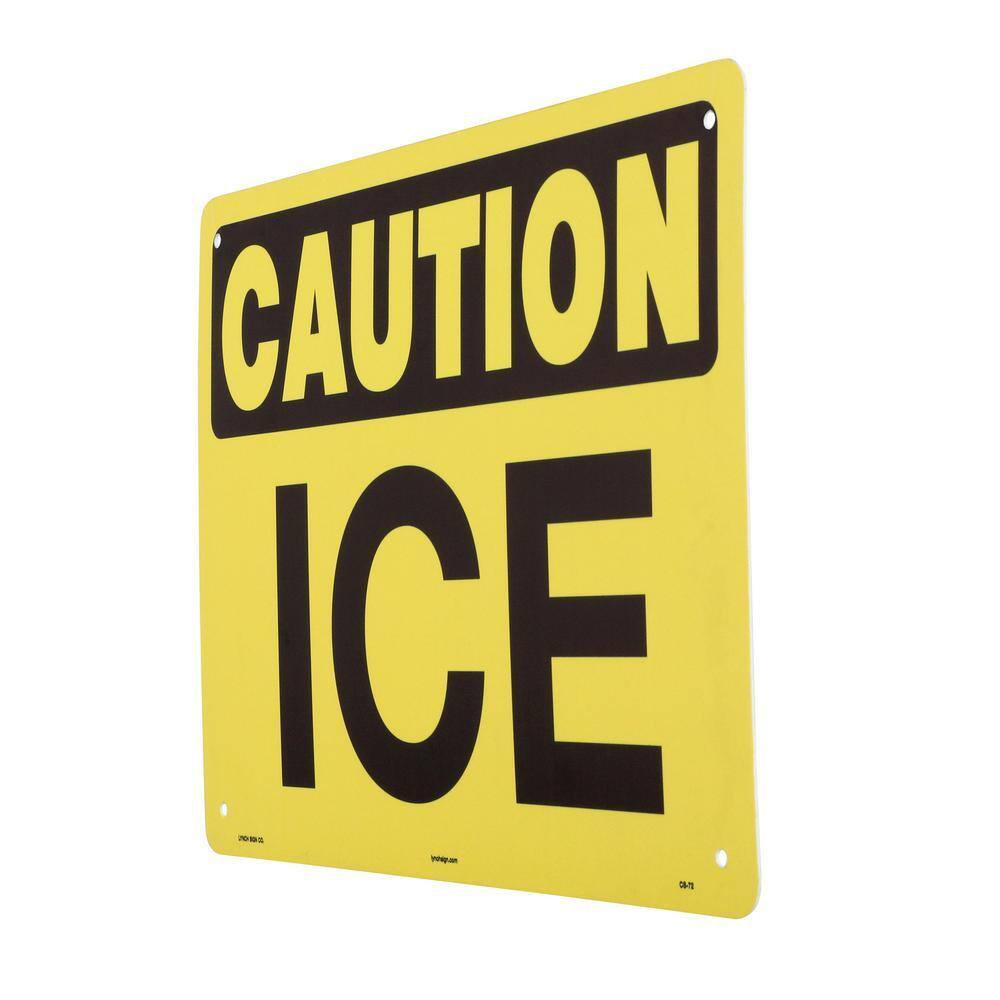 14 In. X 10 In. Ice Sign Printed on More Durable, Thicker, Longer Lasting Styren
