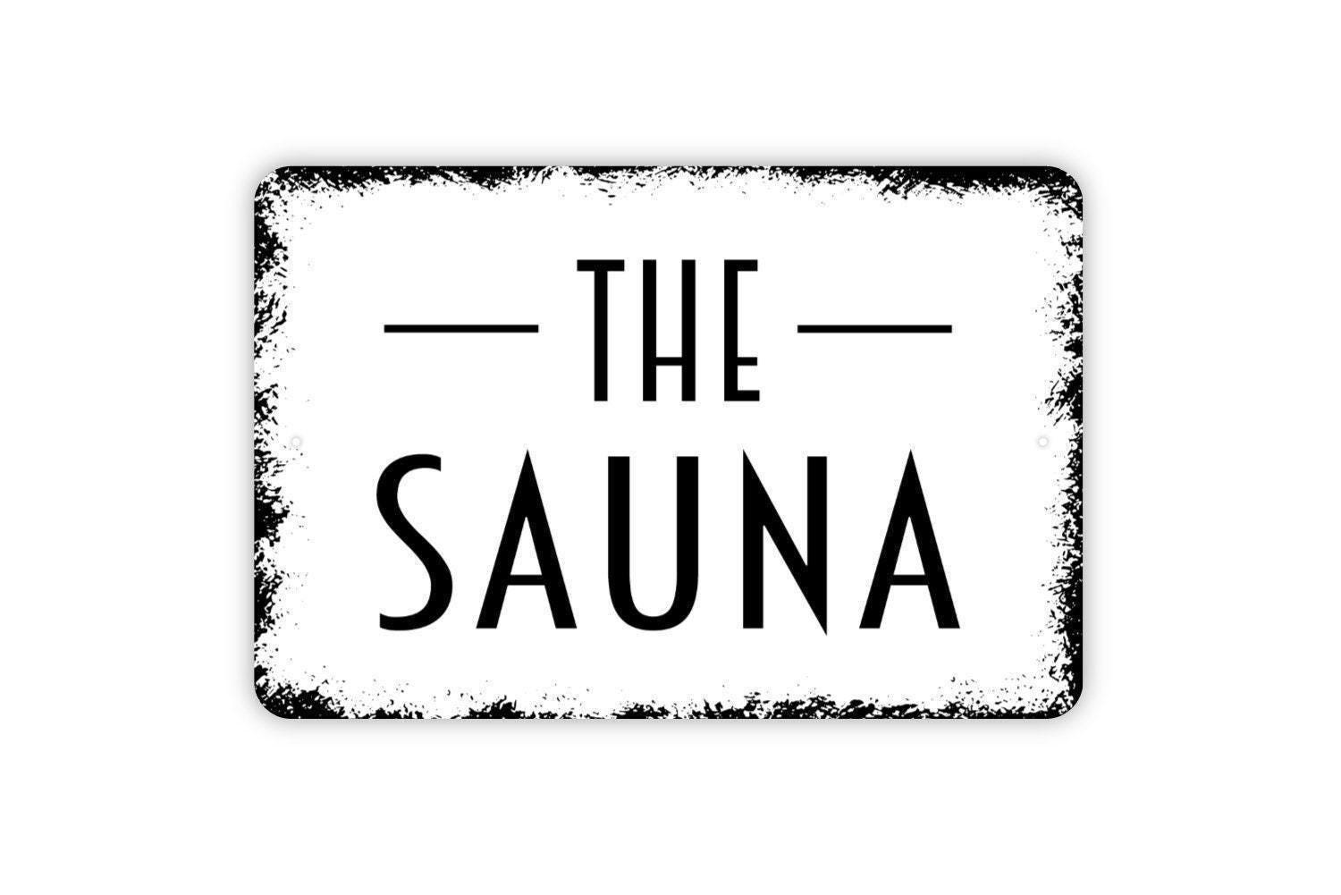 The Sauna Sign | Relaxing Spa Wall Decor | Metal Sign or Canvas for Home Sauna,