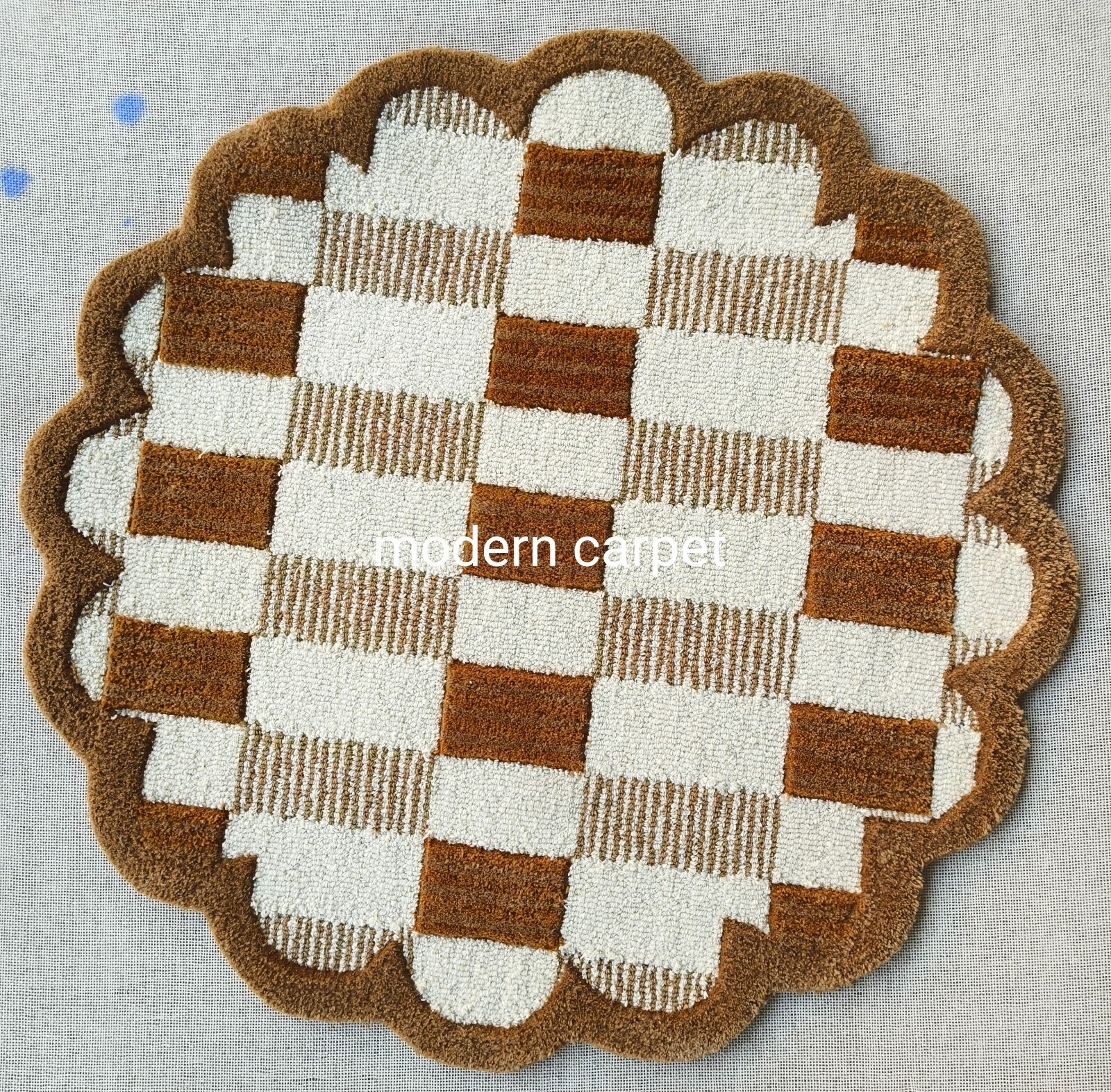 Matilda Goad Plaid Rugs Handmade 100% Woolen Hand Tufted For Home Decoration