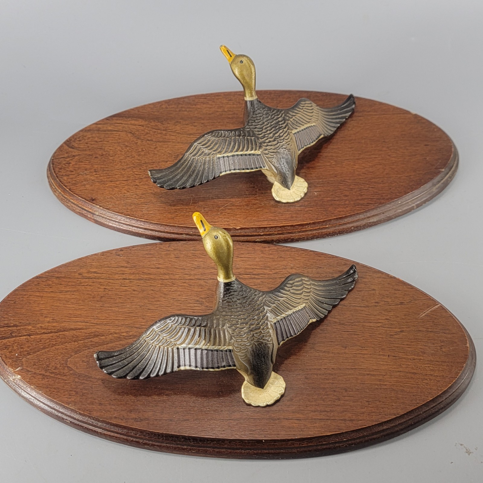 Set Whitehall Lifelike Products Mid-Century Medal Duck Plaque Hunting Outdoors