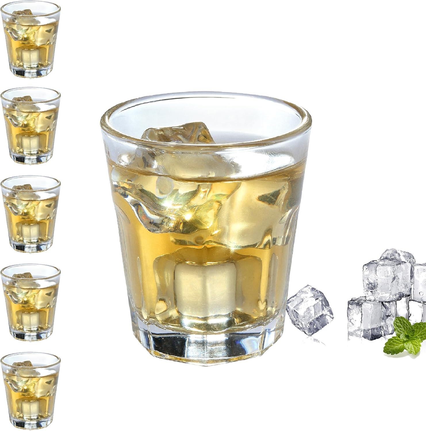 6 Pack Shot Glasses, 1.7 oz Clear Heavy Base Shot Glass for Tequila, Whiskey, Li