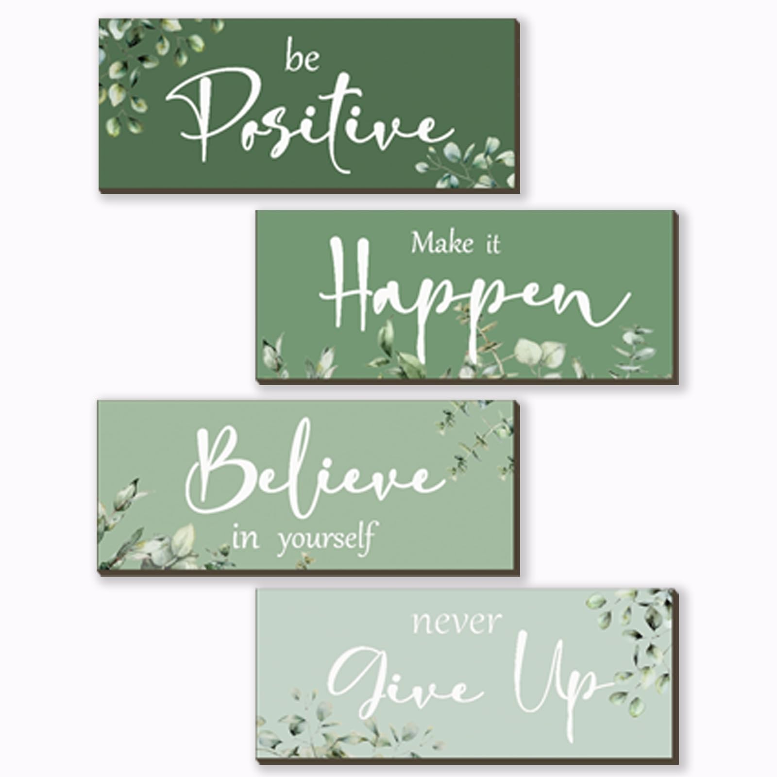 4 Pcs Green Office Decor For Women Motivational Wall Decor Inspirational Gree…