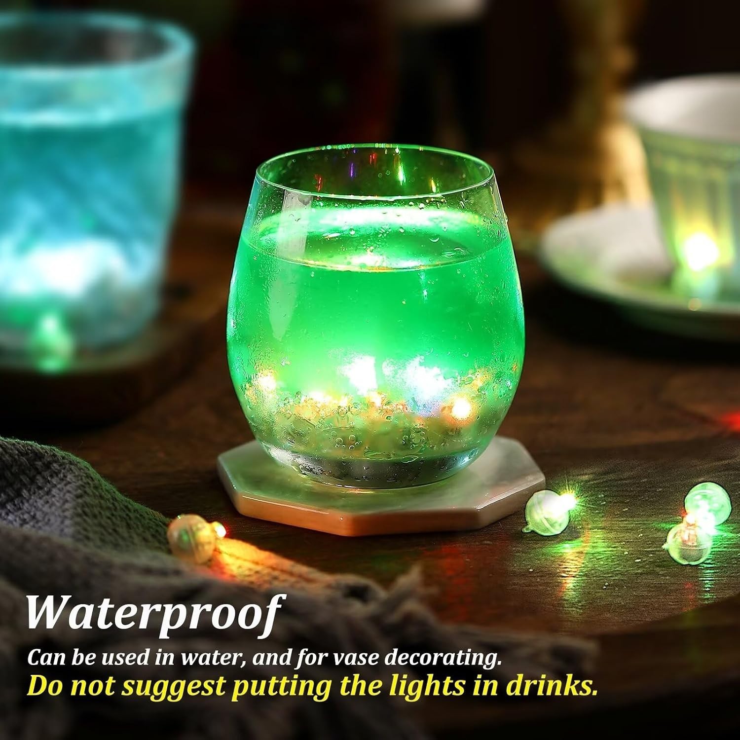 100Pcs Balloon Lights with Short Hanging Strings, 5 Mix Colors Mini LED Light…