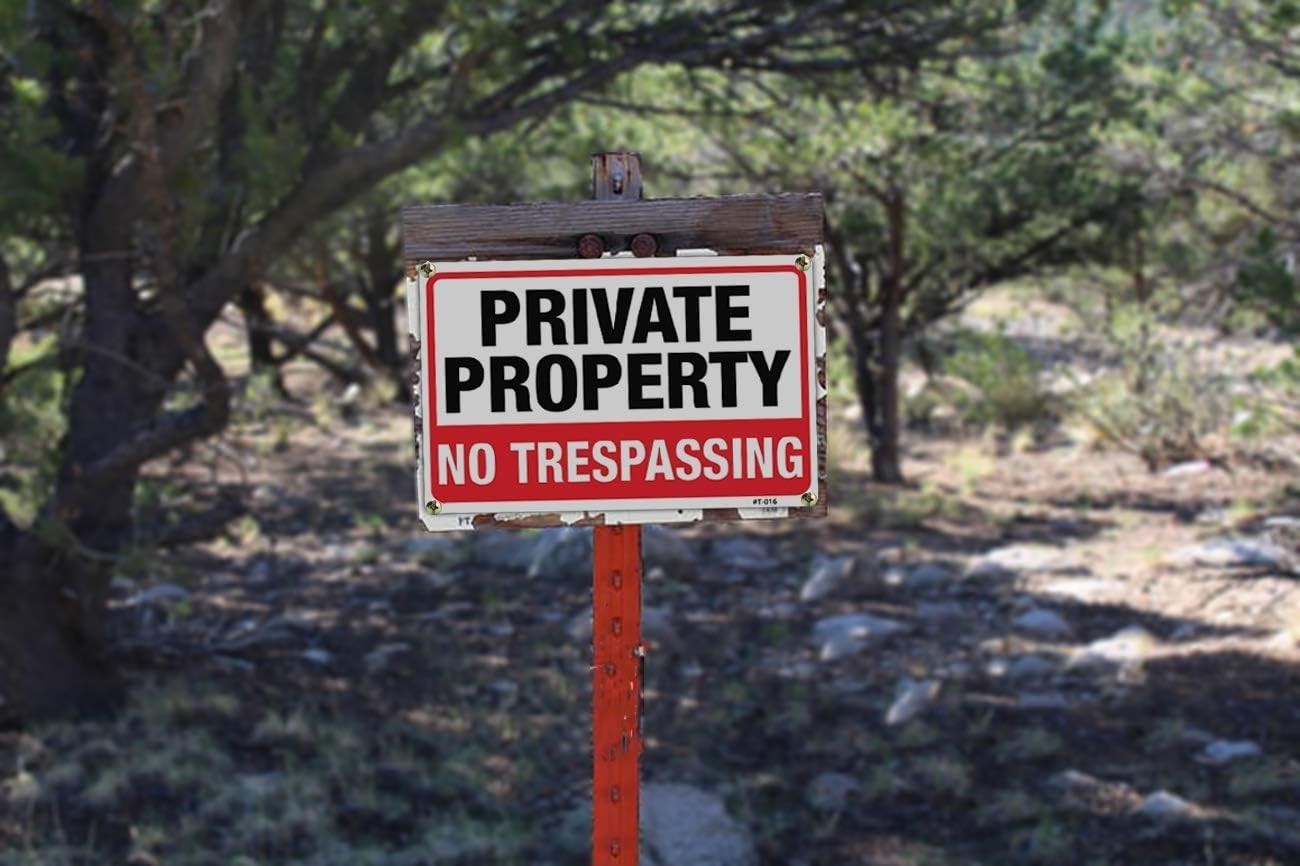 Private Property No Trespassing Signs 10×14 Aluminum Weatherproof 2 Pack