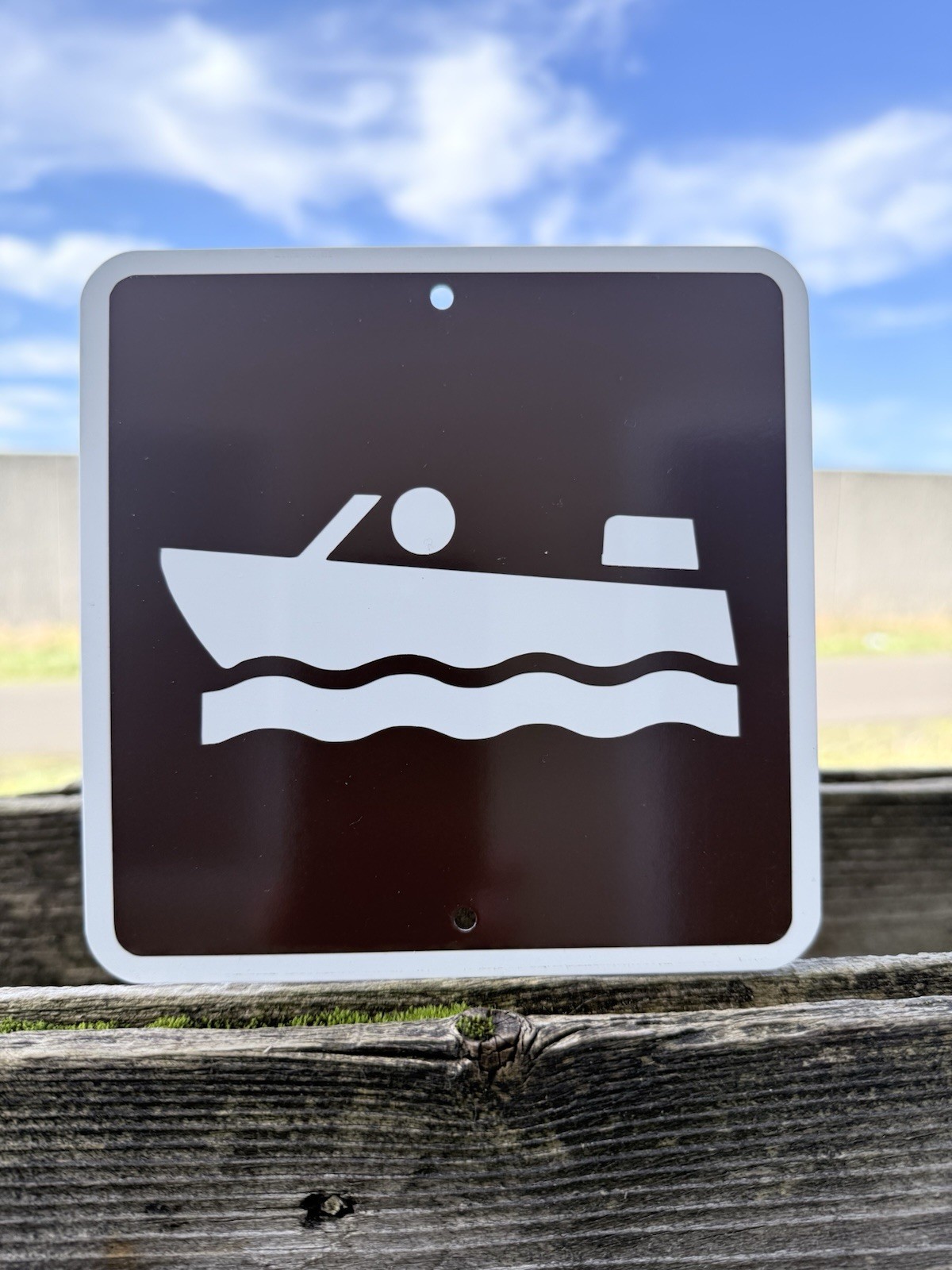 Motor Boating Speed Boat Metal Sign 6”x6” -Parks & Recreation Water Safety Decor