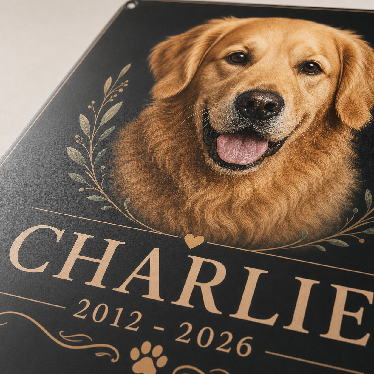 Personalized Pet Memorial Metal Sign Custom Dog Cat Photo Remembrance