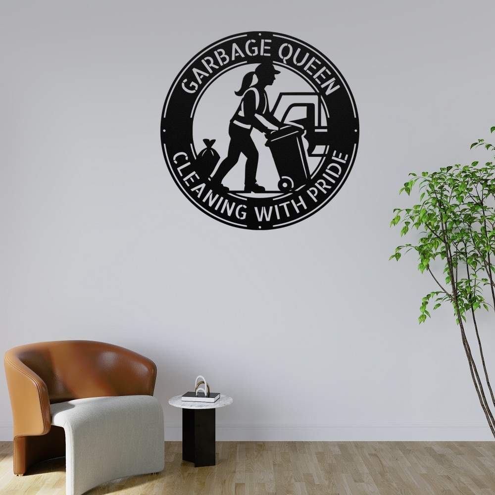 Personalized Sanitation Worker Metal Sign for Women Custom Trash Collector Gift