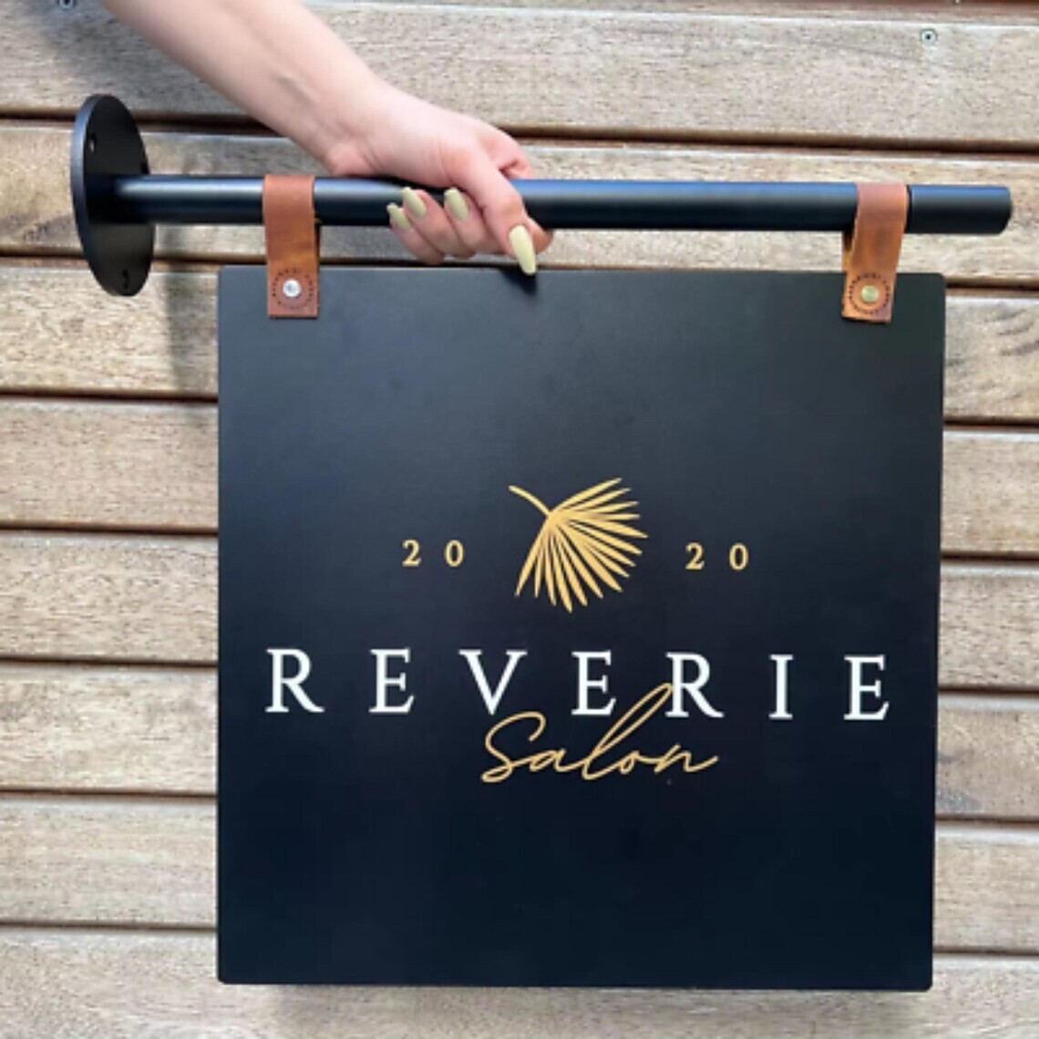 Wall-Mounted Round Blade Sign | Double-Sided Outdoor Business Logo Sign
