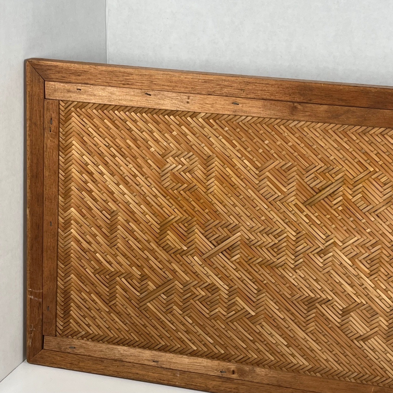 Vintage Woven Bamboo Psalm 23 The Lord Is My Shepherd Religious Wall Art Sign