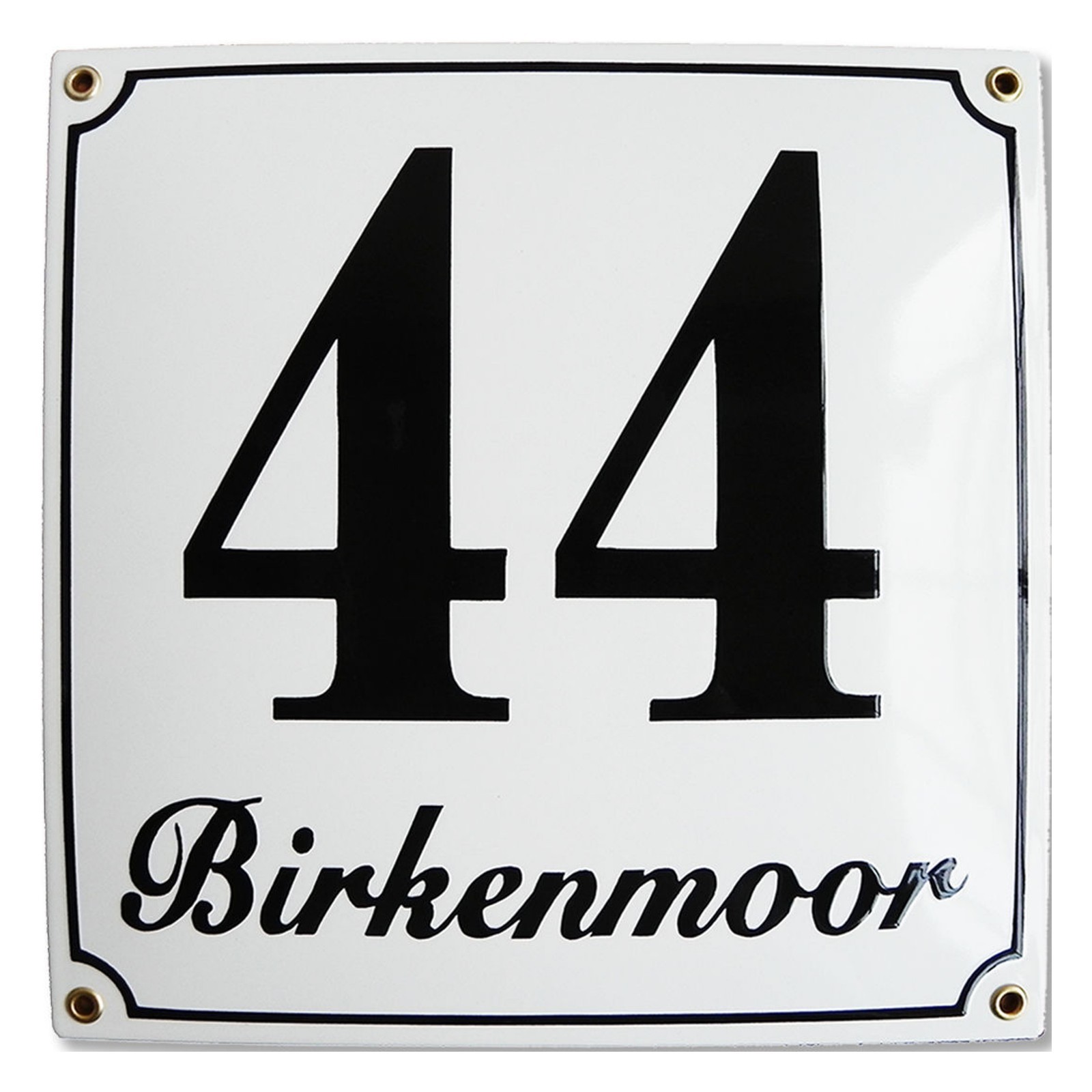 Personalised enamel address plaque 25x25cm WARRANTY 10y house sign number street