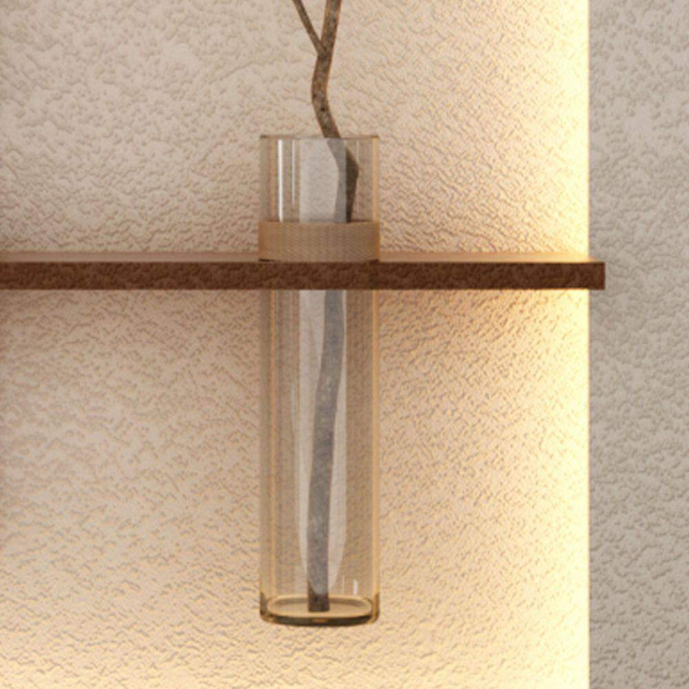 41 In. X 24 In. Light Coffee 3D Sandstone Art Wall Decor with Simulated Greenery