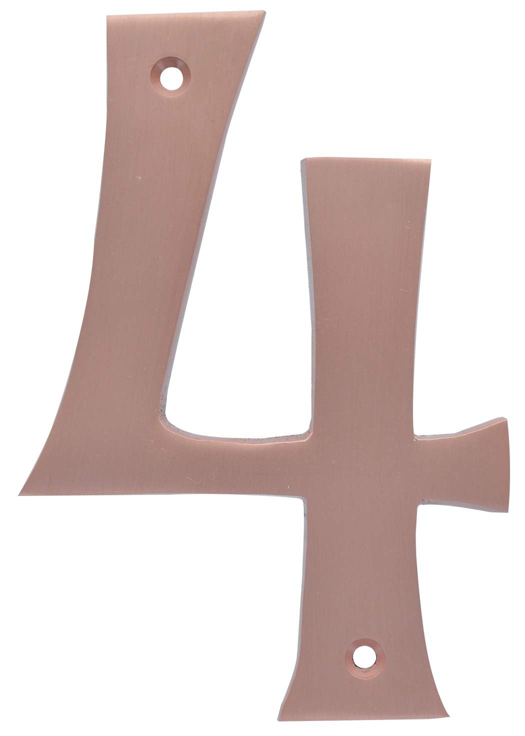 Brushed Copper House Number 4 5-Inch Mailbox Address Sign 90594 Modern Home