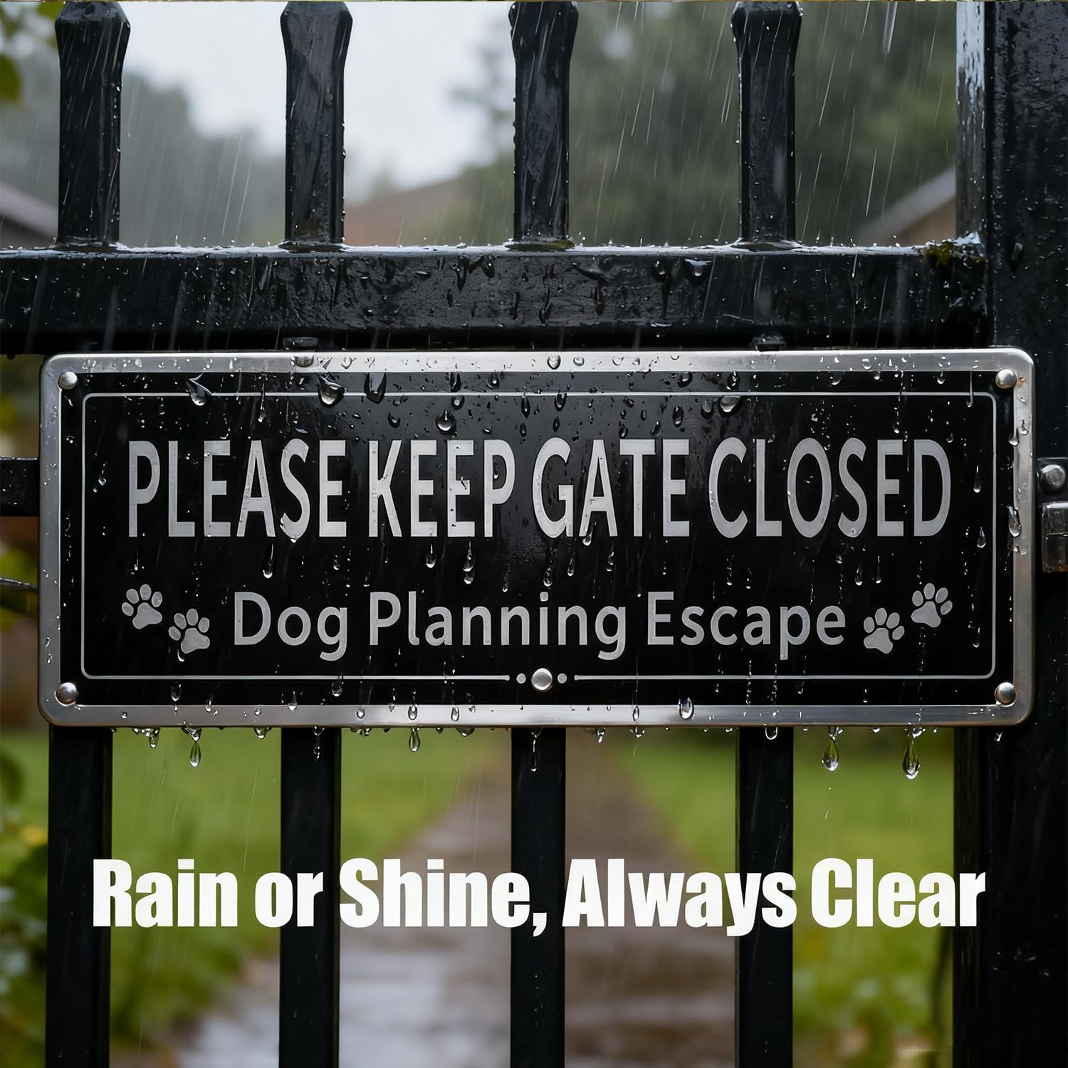 2 Pack Please Keep Gate Closed Sign – Please Close the Gate Metal Sign