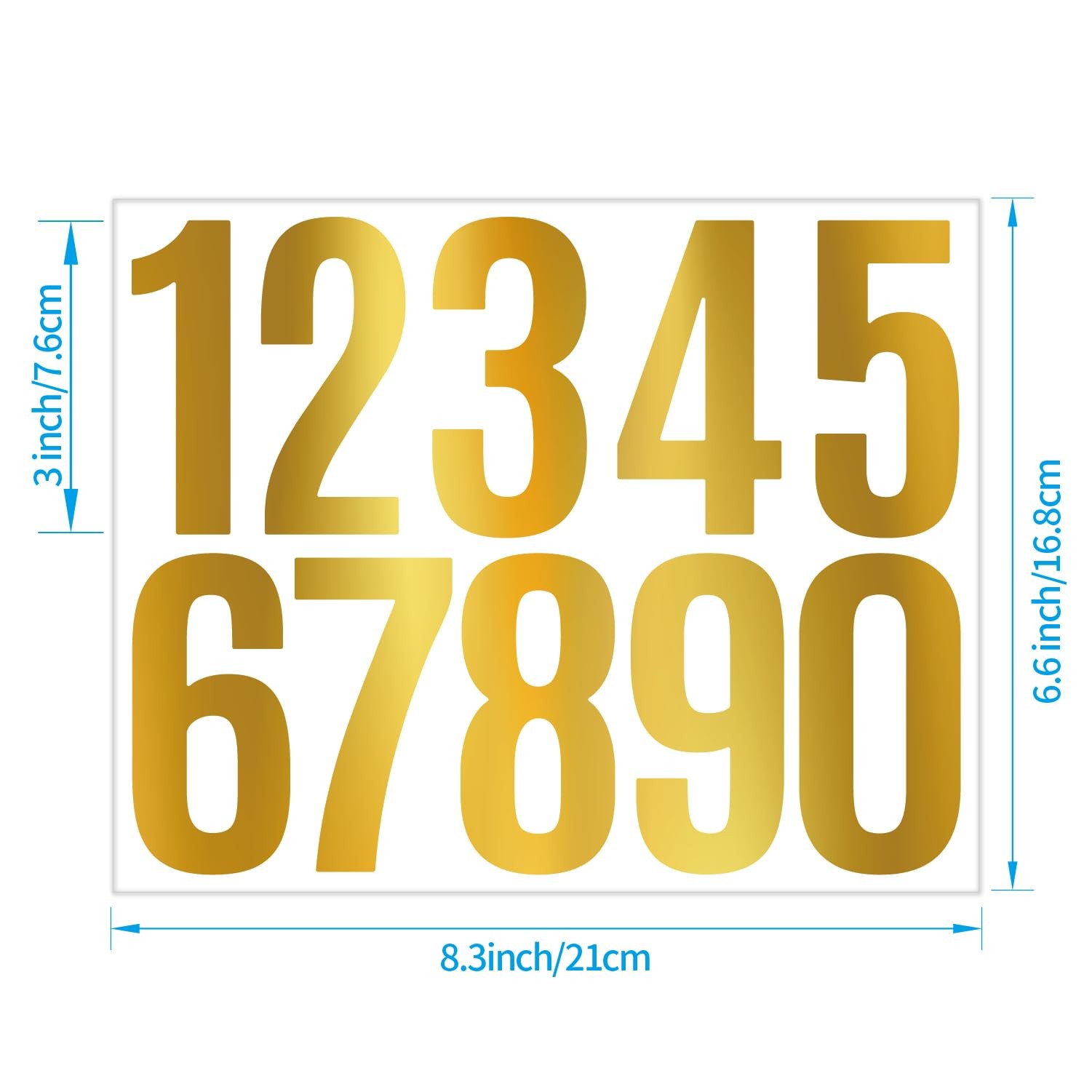 6 Sheets Mailbox Numbers Stickers, 3 inch Self Adhesive Vinyl Waterproof Lett…
