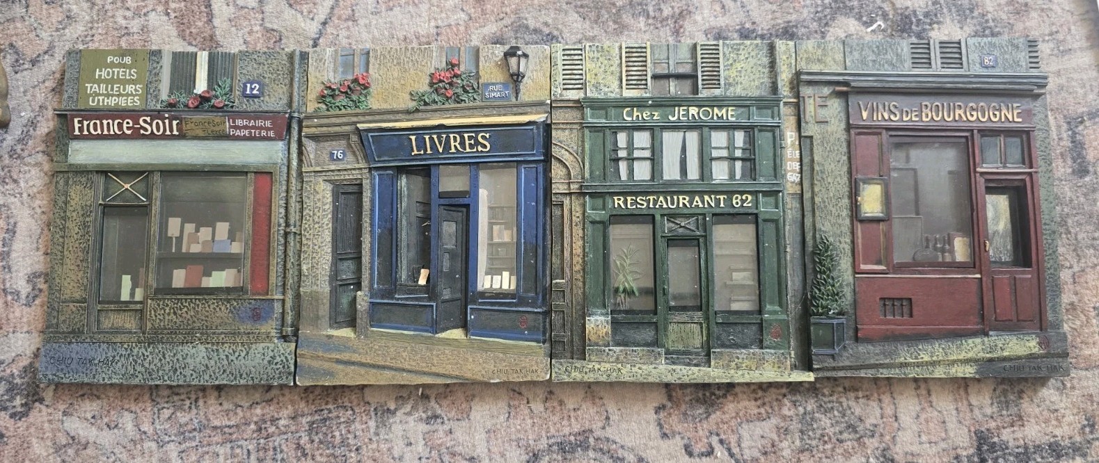 Chiu Tak Hak 3-d Paris Parisian Store Fronts Livre Bourgogne Library Restaurant