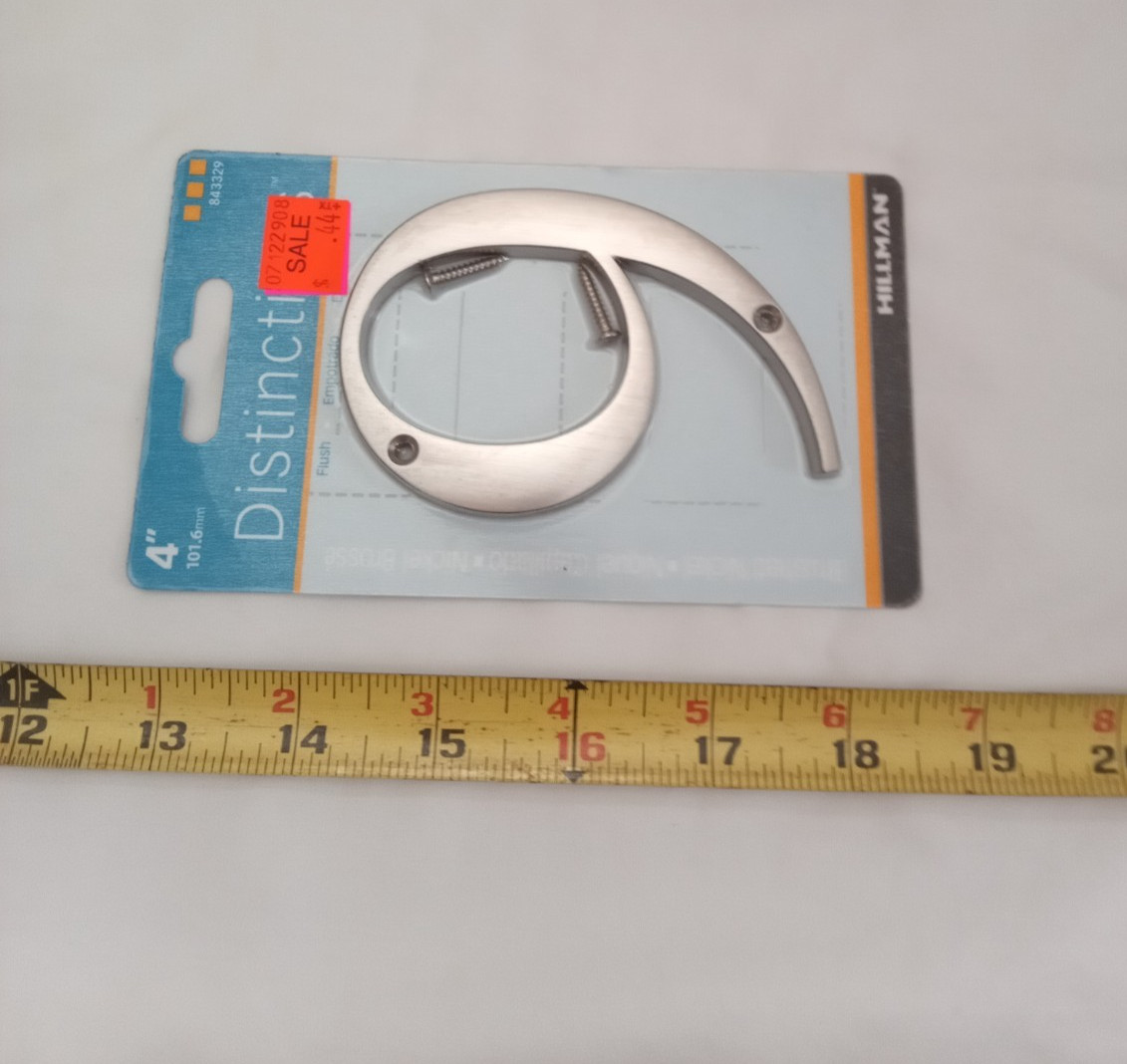 Distinctions by 843329 4-Inch Brushed Nickel Flush-Mount House Number 9, NIB.