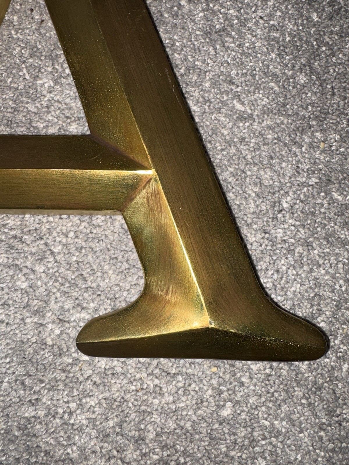 Large Gilt Wall Hang Gold Toned Letter A