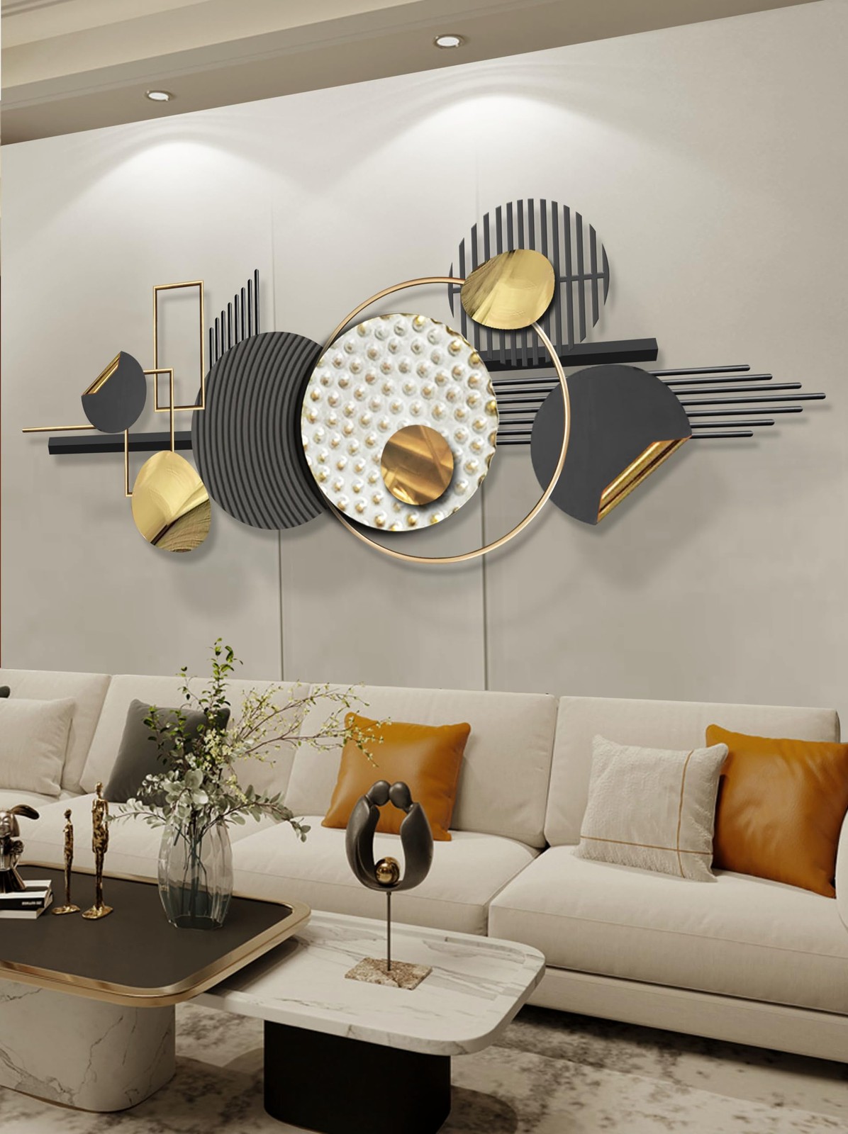 Wall Art Decor Wall Art Framed Minimalist Abstract Geometric Wall Sculptures …