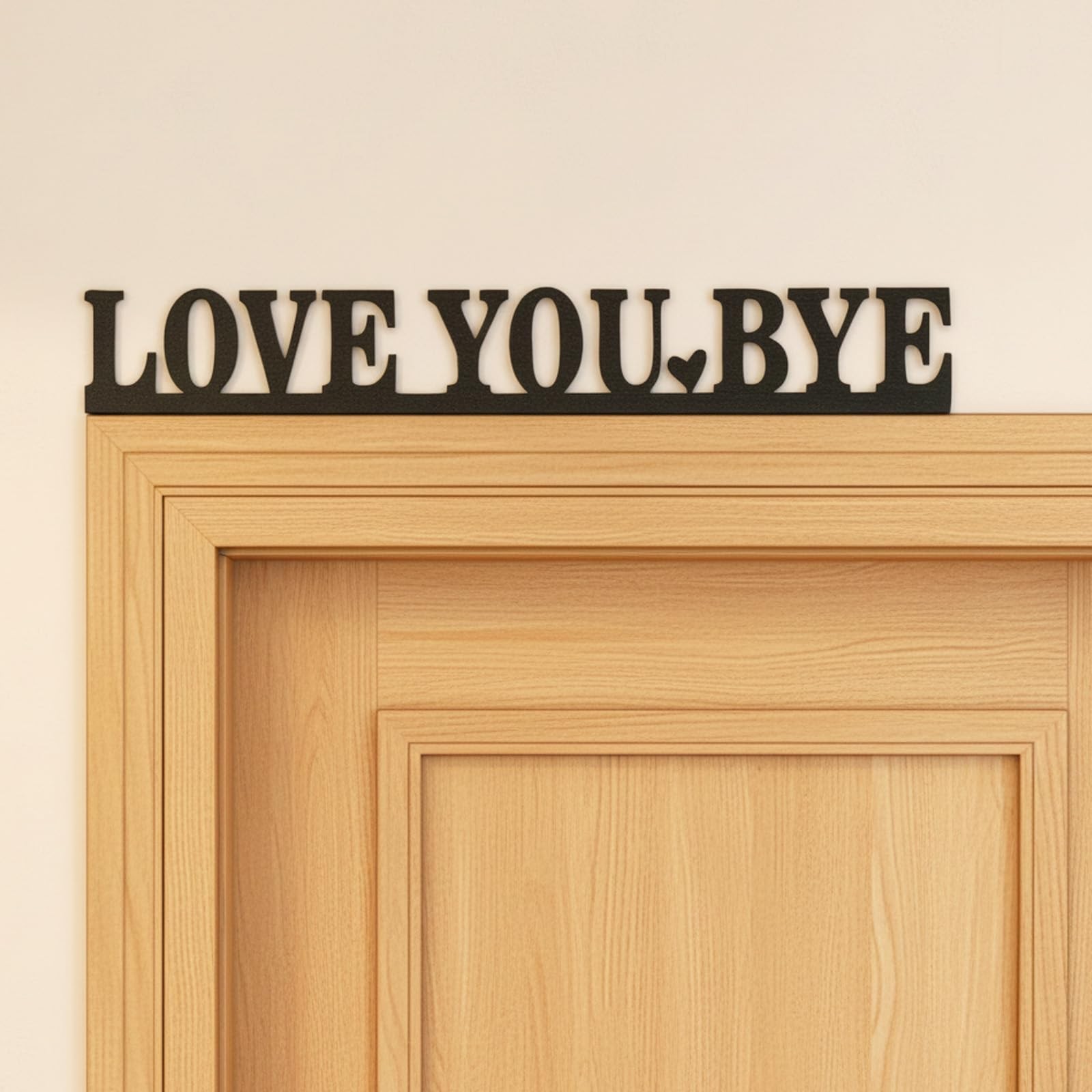 2 Pcs Love You Bye Wood Sign Above Door, Modern Farmhouse Wall Art Decor Cute…