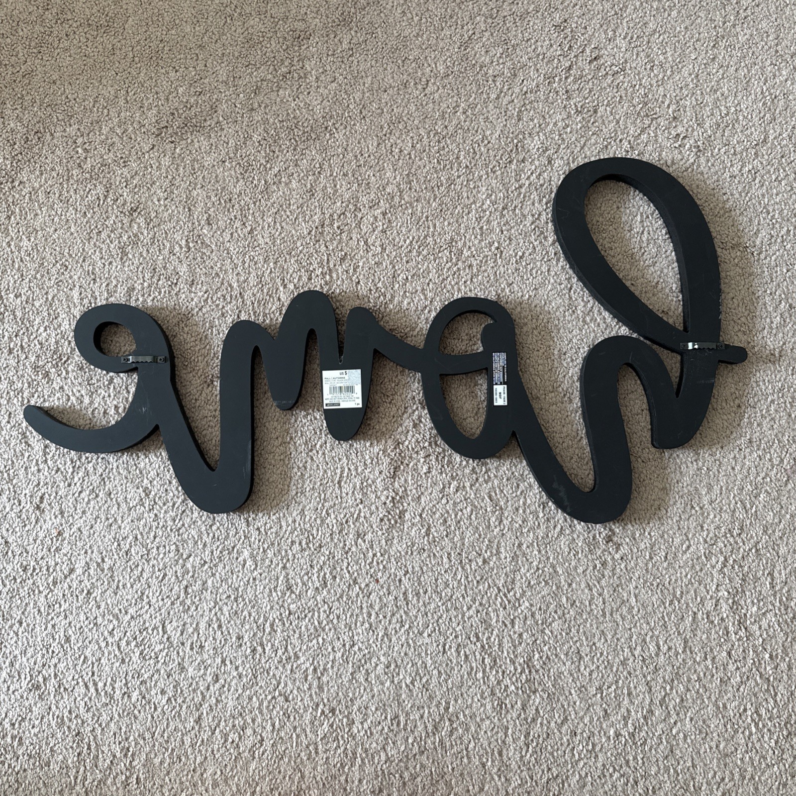 HOME Wall-Hanging Sign Compressed Wood – Large (28” Long)