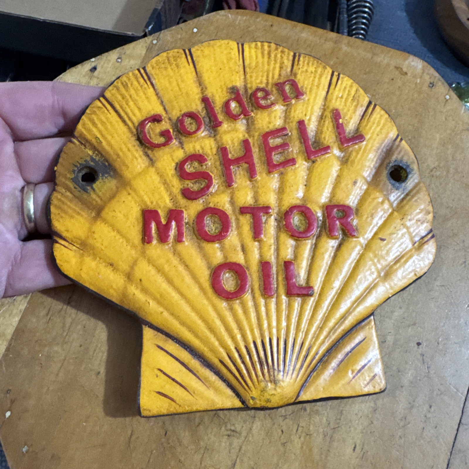 Shell Sign Plaque House Bedroom Garage Mechanic Cabin Work Decoration USA Gift