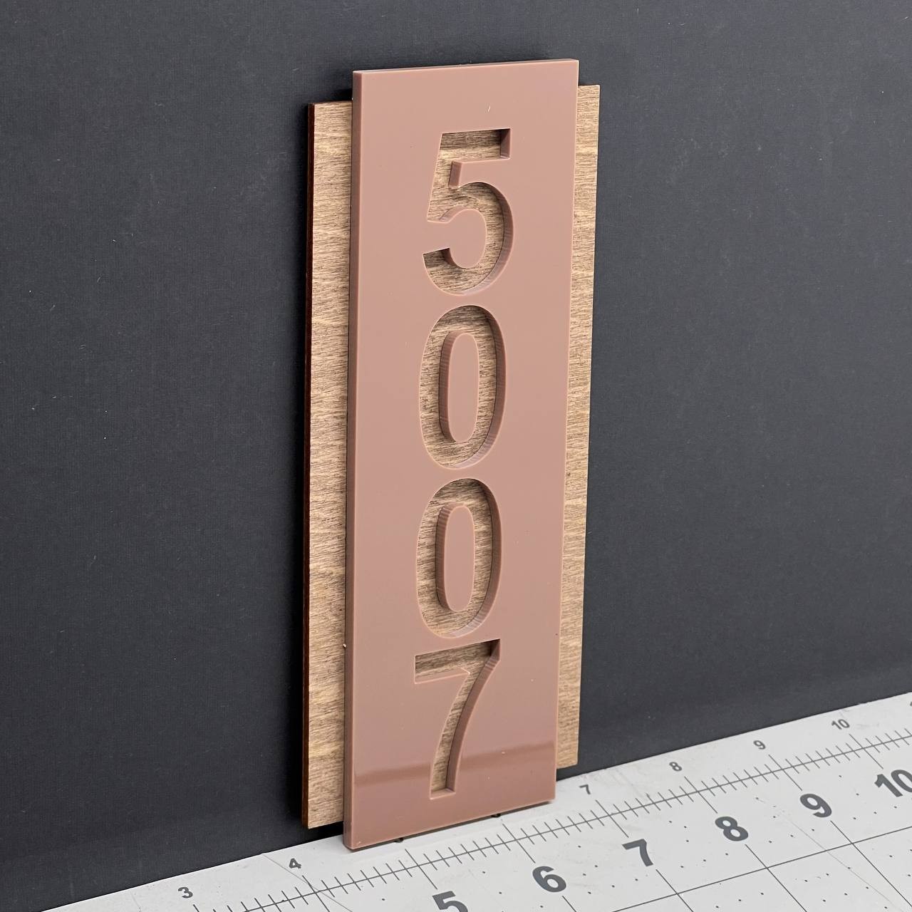 Hotel Room Number Sign – Wood & Acrylic Apartment Door Signage Custom