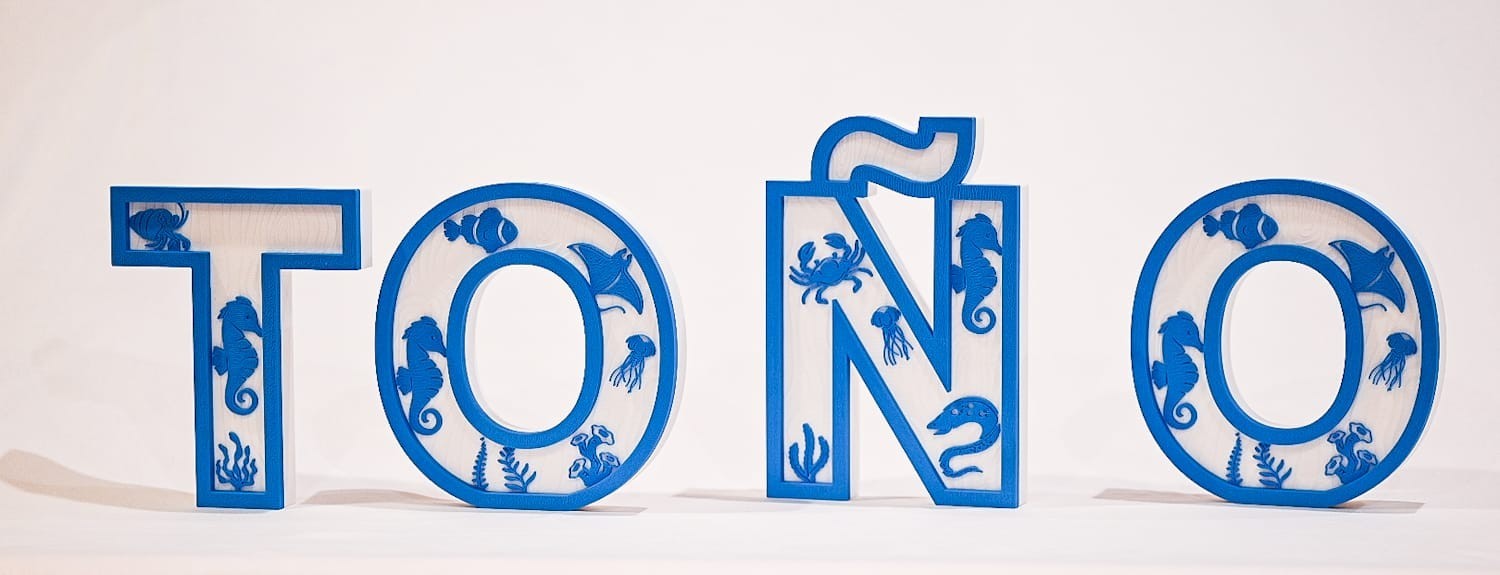 Custom Ocean Name Letters Nursery Decor Personalized Baby Name