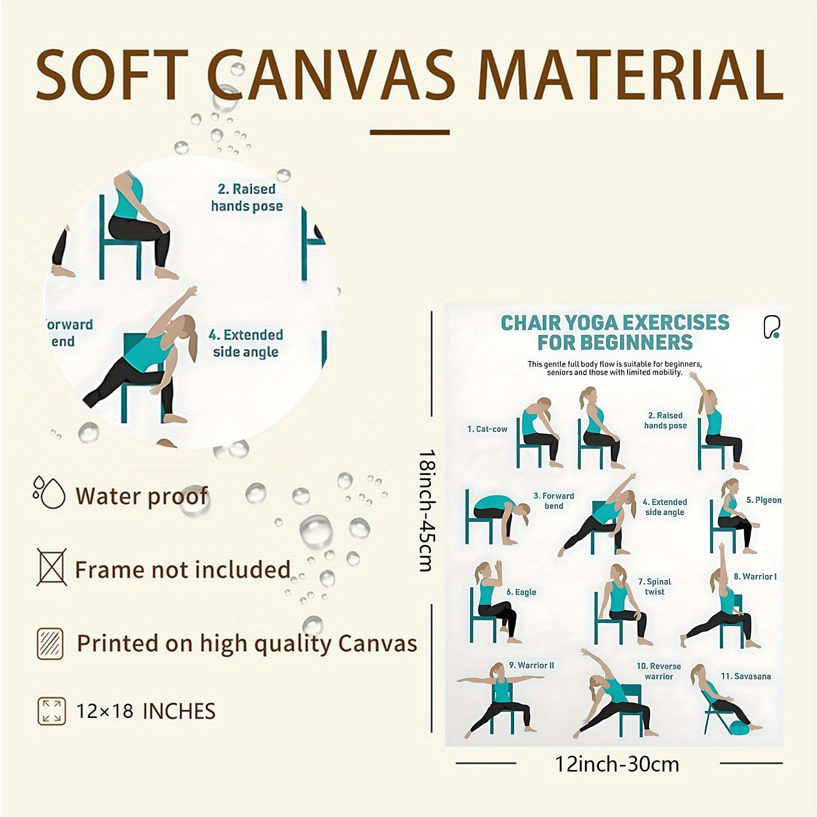 Lightweight Flexible Economical Quick-Install Waterproof Metal Yoga Guide Poster