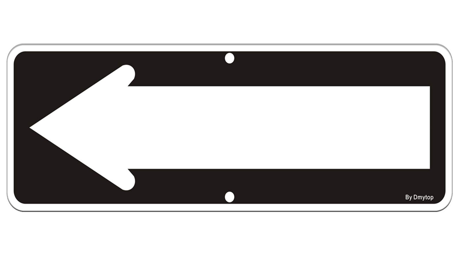 Arrow Sign 1 Pack 18 x 6 Inches Left Right Reflective Rust Free Aluminum Outdoor