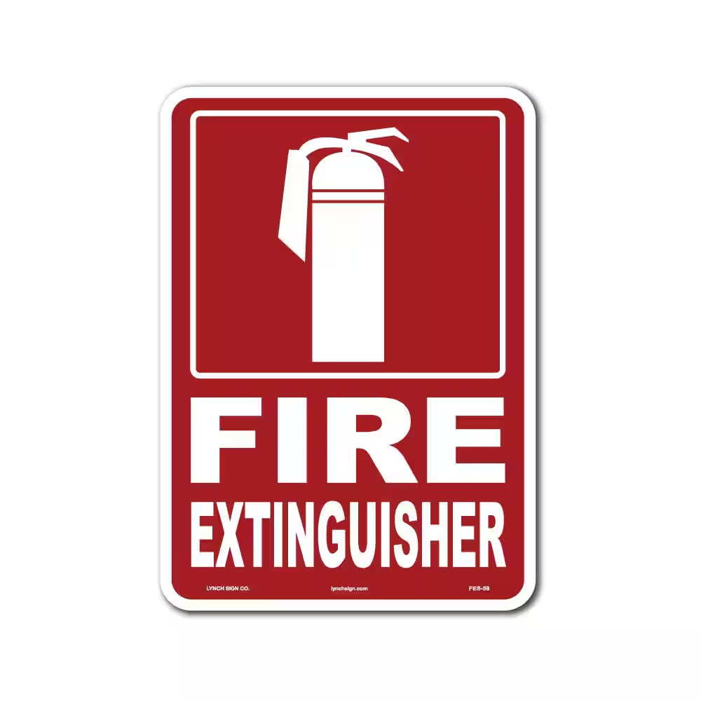 7 In. X 10 In. Fire Extinguisher Sign Printed on More Durable Thicker Longer Las