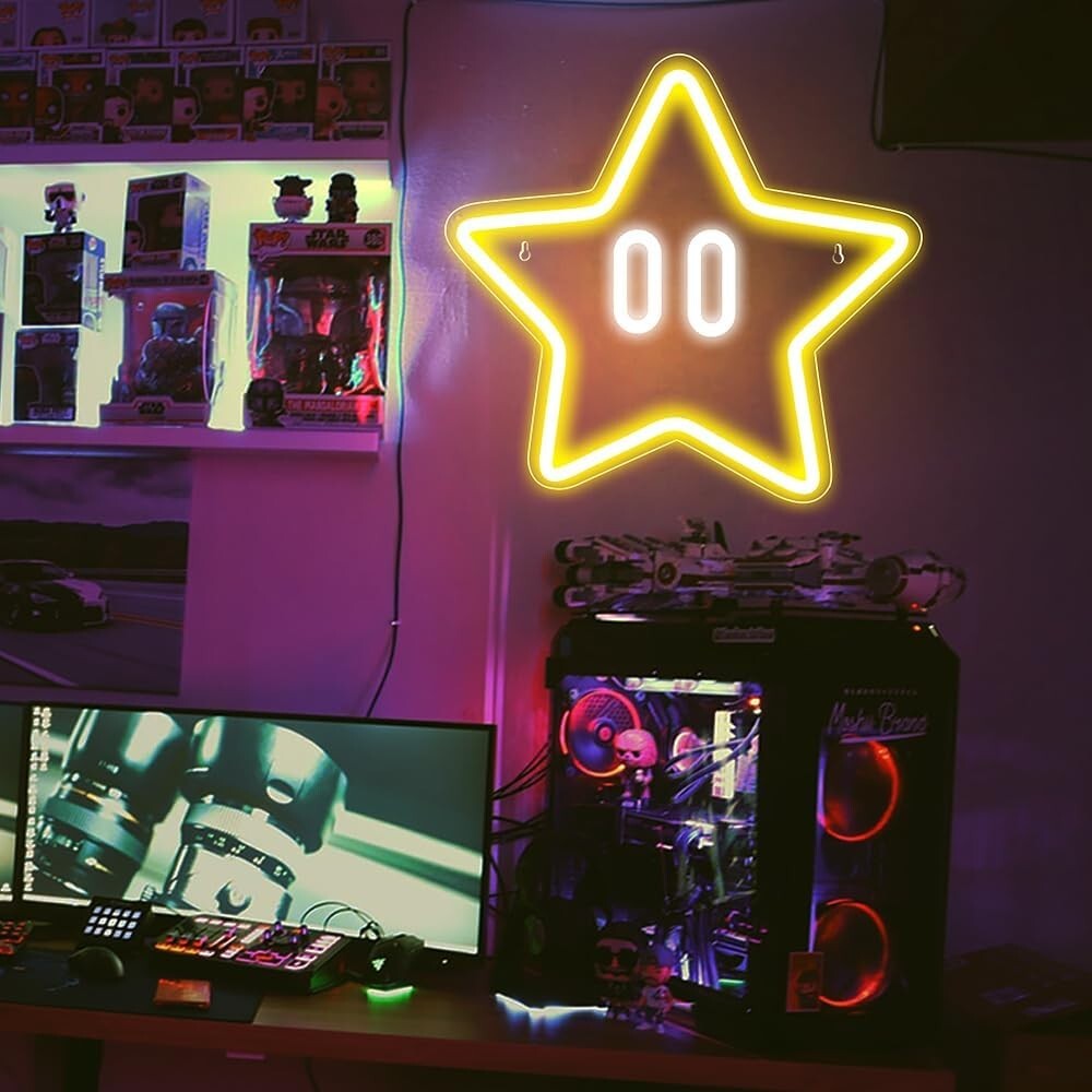 Game Neon Sign Interior Light LED USB Powered 100V ABS Ghost/Star etc. JAPAN NEW
