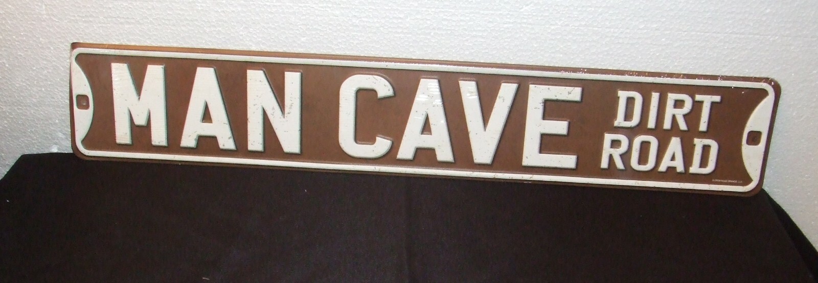 “Man Cave Dirt Road” Metal Distressed Sign / Wall Decor – 3 3/8″ x 20″ NWT