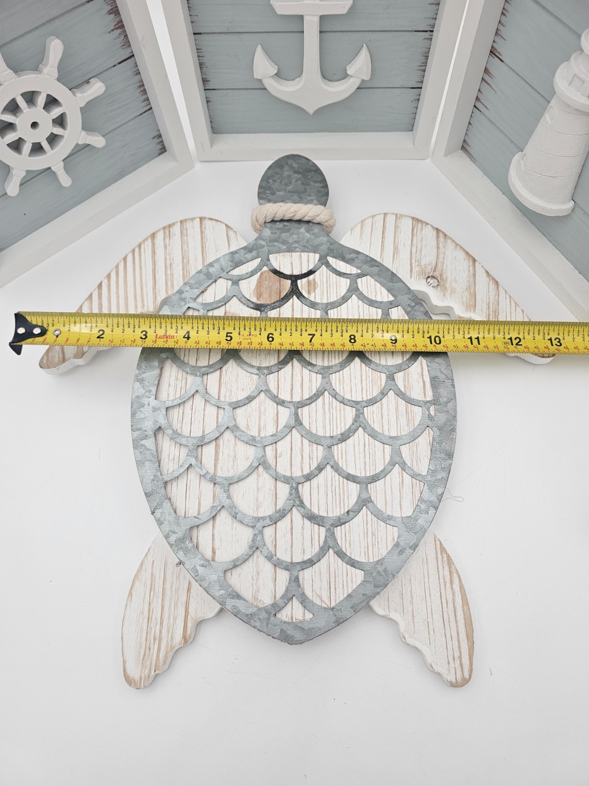 Tides and Tales Nautical Wall Art Set w/ Extras- Blue White Beach House Decor