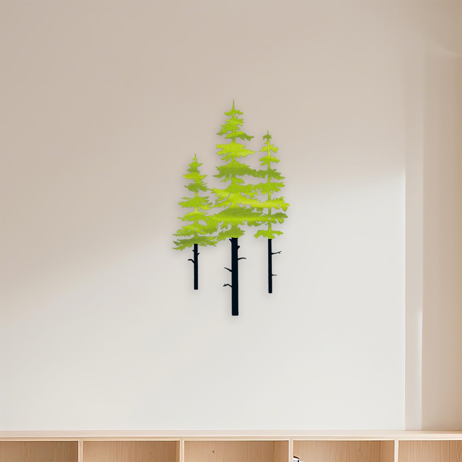 Metal Pine Tree Wall Art Decor, Nature Home Decor, Cedar Trees Metal Sign, Wa…